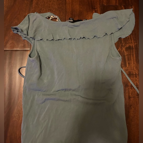 Blue Love moschino beaded blouse top size 2 - Picture 4 of 7